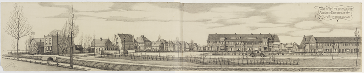 28281 Gezicht vanaf de Adriaen Beyerkade te Utrecht op de Mr. Tripkade te Maartensdijk (Tuindorp), met de huizen nrs. ...